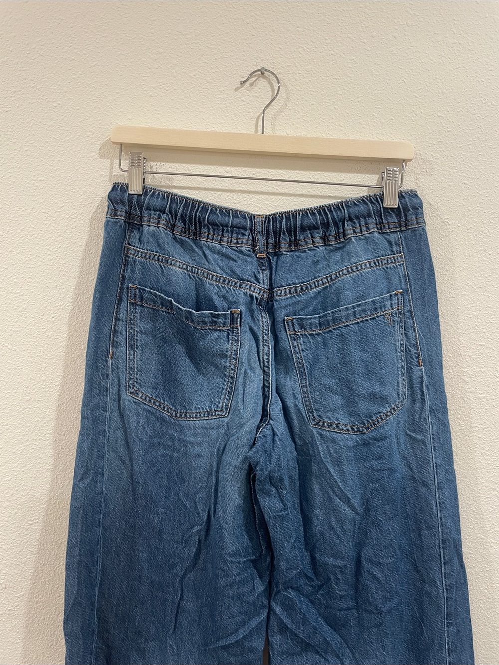 Anthropologie Pilcro Wide-Leg Drawstring Pull-on Pants Jeans Small - Picture 8 of 12